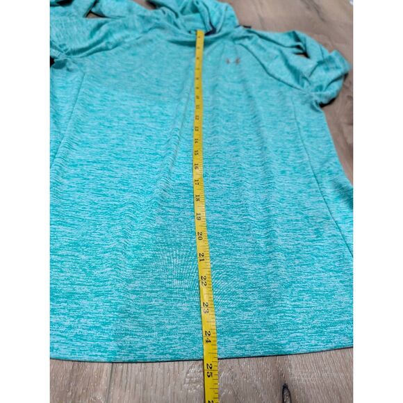 Under Armour HeatGear Women’s M Hoodie Teal Performance Pullover Lightweight - Picture 6 of 10